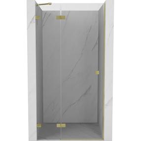 Двери для душа Mexen Lunar, 80 см x 200 см, прозрачный цв./золотой цв./закаленный