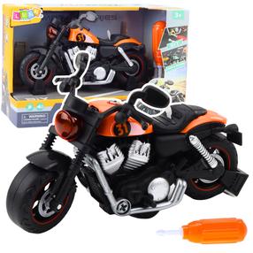 Žaislinis motociklas Lean Toys Motor, oranžinė sp.