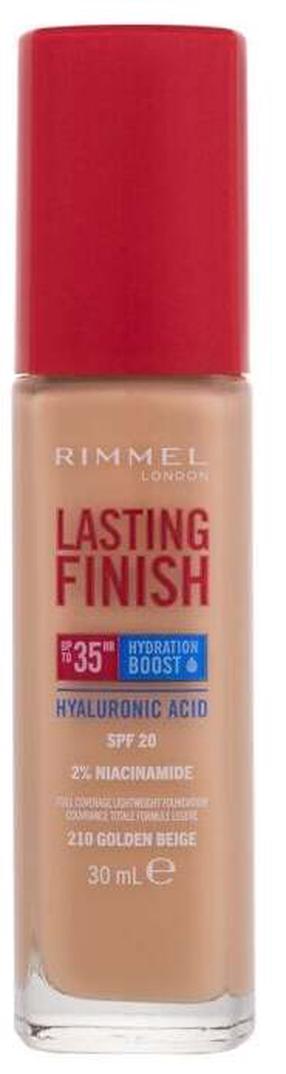 Жидкая основа для макияжа Rimmel London Lasting Finish 35H, SPF 20, golden beige цв., 210, 30 мл