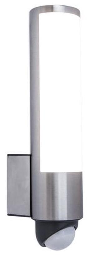 Sieninis lauko šviestuvas Lutec Leda PIR, 15.5W, LED, IP44, nerūdijančiojo plieno sp., 11.6 cm x 34.5 cm