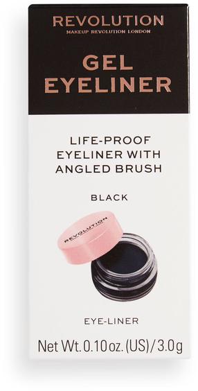 Akių apvadas Makeup Revolution London Gel, 3 g, juoda sp.