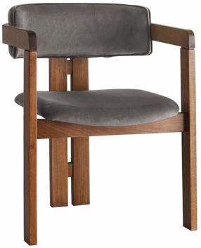 Valgomojo kėdė Kalune Design CO-029, antracito sp./riešuto sp., 49 cm x 58 cm x 76 cm