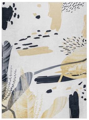 Kilimas vidaus Hakano Arlen Abstract2, balta sp./geltona sp., 220 cm x 160 cm