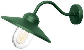 Sieninis lauko šviestuvas Elstead Lighting Klampenborg, 60W, E27, IP44, žalia sp., 27.5 cm x 25.5 cm