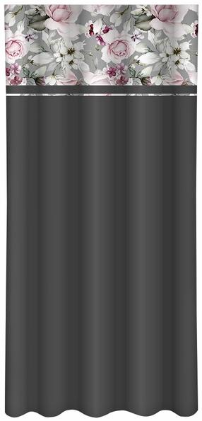 Naktinė užuolaida ZMK-057, balta sp./grafito sp./pilka sp., 160 cm x 250 cm