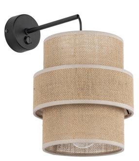 Светильник настенный TK Lighting Calisto, E27, 1 x 15 Вт, коричневый цв. / черный цв.