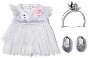 Комплект одежды для куклы Zapf Creation Baby born Ballerina 837276, белый цв./серебристый цв.