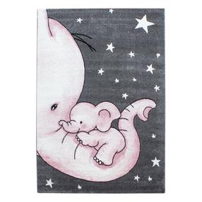 Kilimas vidaus Ayyildiz Kids Elephant, pilka sp./rožinė sp., 150 cm x 80 cm