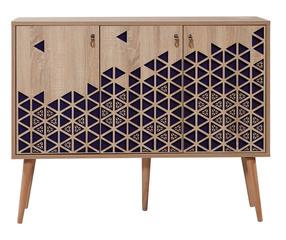 Spintelė Kalune Design Mega 123, sonoma ąžuolo sp./violetinė sp., 36 cm x 120 cm x 90 cm