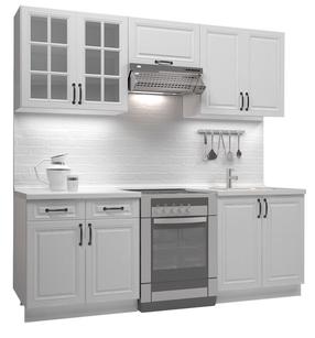 Virtuvės baldų komplektas Michella, baltas, 2.2 m