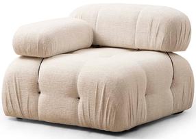Atpūtas krēsls Hanah Home Bubble L1 Bouclette, krēmkrāsa, 95 cm x 95 cm x 75 cm