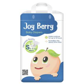 Sauskelnės Joy Berry, S dydis, 4 - 8 kg, 56 vnt.