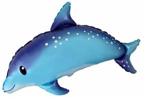 Folinis balionas figūrinis GoDan Dolphin, mėlyna sp.