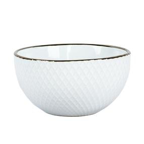 Maza bļoda Domoletti Rhombus White, balta krās., 14 cm, 0.62 l