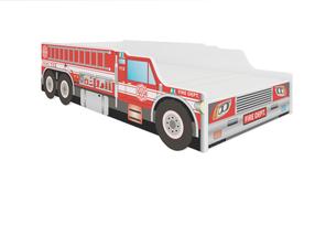 Bērnu gulta ADRK Fire Truck, sarkana krās., 70 x 140 cm, bez veļas kastes, ar matraci