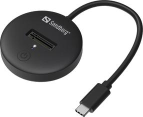 Адаптер Sandberg USB 3.2 Dock for M.2+NVMe SSD 136-47 USB-C Male, M.2 Female, черный цв.