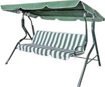Lauko sūpynės Besk Canopy, balta sp./žalia sp., 118 cm x 170 cm x 156 cm