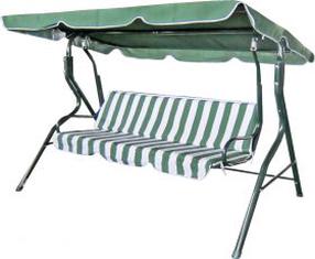 Lauko sūpynės Besk Canopy, baltos/žalios, 118 cm x 170 cm x 156 cm