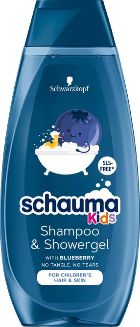 Bērnu dušas želeja un šampūns Schwarzkopf Schauma Kids, 400 ml