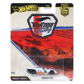 Rotaļlieta automašīna Mattel Hot Wheels Premium Vintage Racing Porsche 917 K JKF03, 1:64, balta krās./oranža krās.