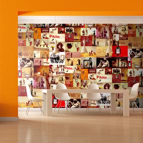 Tapetai Artgeist Collage - Banksy WSR10M442, 1000 cm x 50 cm
