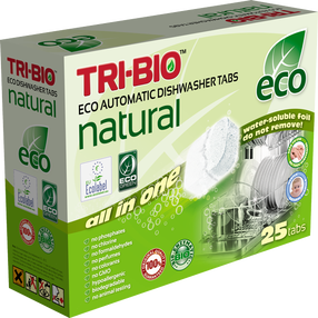 Tabletes trauku mazgājamajai mašīnai Tri-Bio Natural All in One, 25 gab.