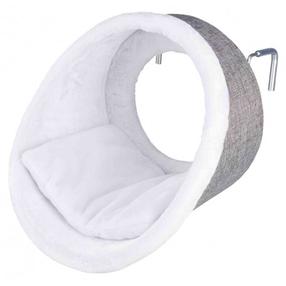Kaķu guļvieta Trixie Radiator Cuddly Cave, balta krās./pelēka krās., 38 cm x 38 cm