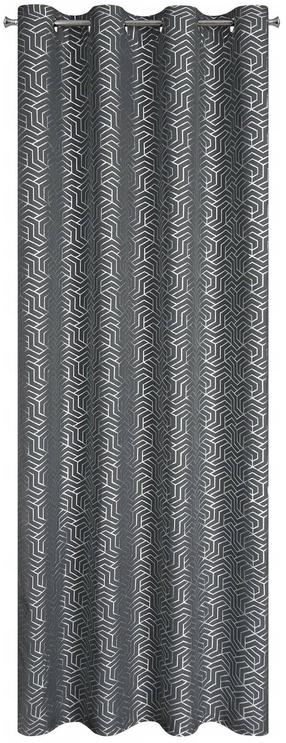 Naktinė užuolaida Semi, pilka sp./sidabro sp., 140 cm x 250 cm