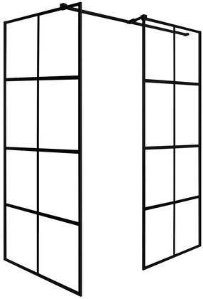 Dušo sienelė Besco Excea, 120 cm x 190 cm x 80 cm, skaidri sp./juoda sp./skaidrus