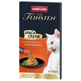 Kārumi kaķiem Animonda Vom Feinsten Snack Cream, dārzeņi/aknas, 0.015 kg, 6 gab.