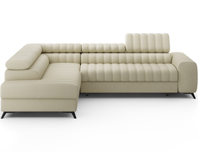 Kampinė sofa - lova Kanedo Monolith 14, smėlio sp., kairinė, 204 x 269 cm x 86 cm