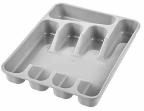 Galda piederumu organizatori Keeeper Pablo, 33.5 cm x 26.5 cm x 5 cm, plastmasa, pelēka krās.
