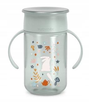 Laste kruus Suavinex Wonderland 402793, 340 ml, 1 aasta, 8 cm, plastik, münt (mint) v.