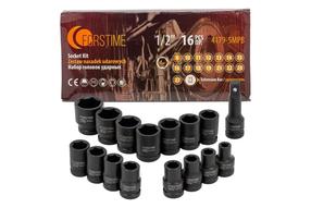 Набор ударных головок Forstime FT-4179-5MPB, 8 - 27 мм, 1/2"