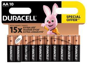 Батарейка Duracell DURB016, AA, 1.5 В, 10 шт.