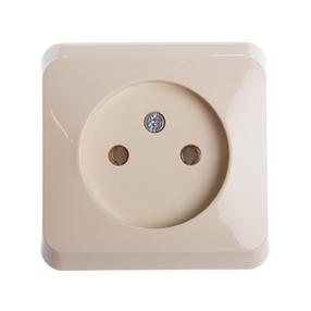 Kontaktligzda Schneider Electric Prima WDE001100, rozete bez zemējuma, bēša krās.