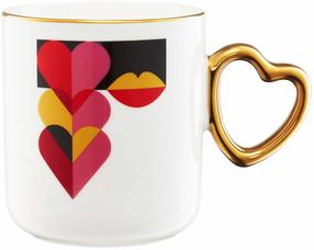 Tass Ambition Amore, kuldne v./valge v./punane v., 0.41 l