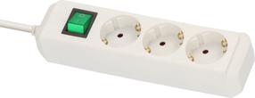 Pagarinātājs Brennenstuhl ECO-LINE, 3 x 1,5 mm², 5 m, 3 ligzdas, ar slēdzi, balta krās.