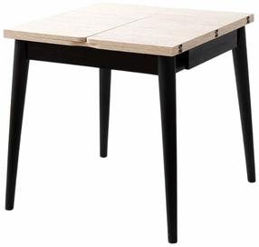 Valgomojo stalas išskleidžiamas Kalune Design Totem 3044, juoda sp./travertine sp., 80 - 160 cm x 80 cm x 75 cm