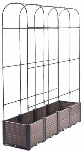 Pakelta lysvė, su atrama augalams Cultivo Grow Round Set, 168 cm x 42 cm x 180 cm