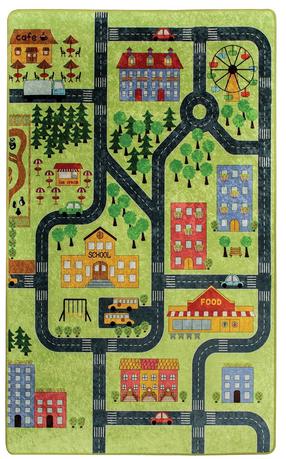 Kilimas Conceptum Hypnose Small Town 876CHL1153, įvairių spalvų/žalia sp., 184 cm x 137 cm