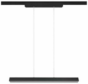 Šviestuvas bėginei sistemai Trio DUOline, LED, 3000 °K, 1 x 29 W, juoda sp. / juoda sp.