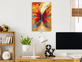 Tapymas pagal skaičius Artgeist Multicolored Butterfly MA_0509, įvairių spalvų, 40 x 60 cm