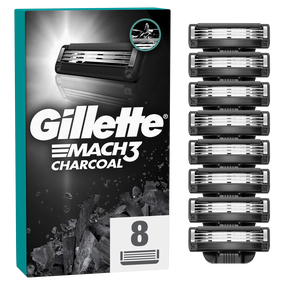 Skutimosi peiliukai Gillette MACH3 Charcoal, 8 vnt.