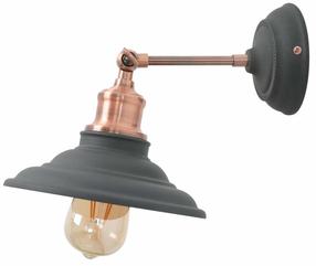 Šviestuvas sieninis GTV Loret 7727, E27, 1 x 40 W, rožinė sp./pilka sp. / pilka sp.