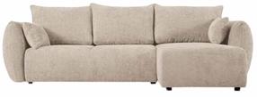 Kampinė sofa - lova Cosmopolitan Design Matera Eden 4, tamsaus smėlio spalva, dešininė, 173 x 253 cm x 86 cm