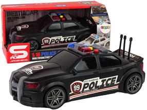  Žaislinė policijos mašina Lean Toys City Guardian, 1:16, juoda sp.