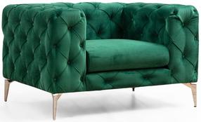 Krėslas Hanah Home Como 569HLN1516, žalia sp., 108 cm x 90 cm x 70 cm