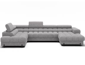 Kampinė sofa - lova Feraria Pellerito 03, pilka sp., kairinė, 202 x 358 cm x 93 cm