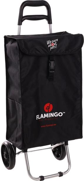 Iepirkumu soma ar riteņiem Flamingo Trolley, melna krās., 40 l